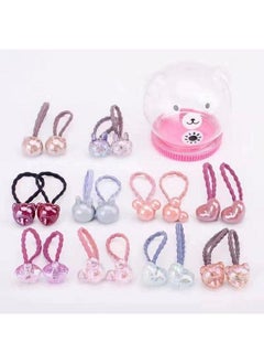 Zibuyu Kids Rubber Bands For Girls Lovely Hair Ties For Girls Hoop Rubber Band Elastic Hair Accessories For Girl Hair Ponytail Rubber Bands 20 Pcs  - Image 1