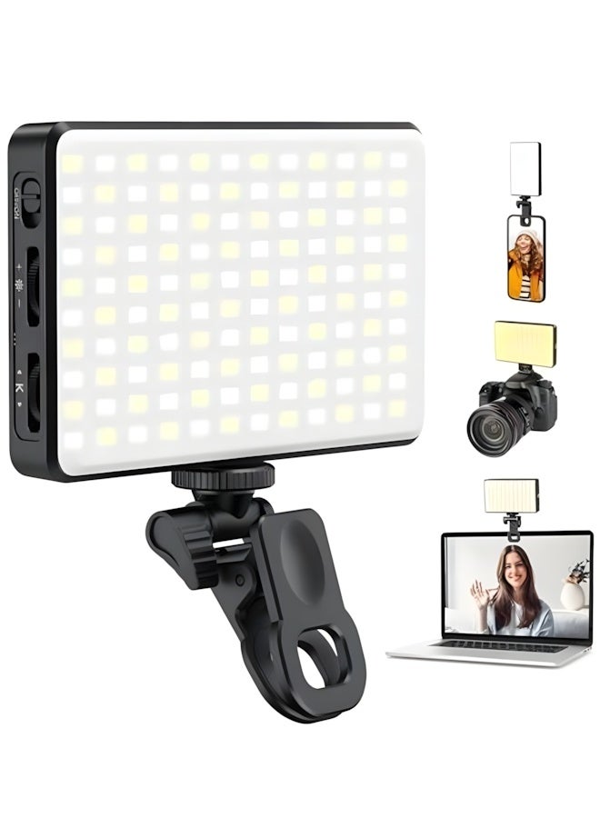 PLOKAMA Professional Clip-On LED Selfie Light – 90 High-Brightness LEDs – 2700K–6500K Adjustable Lighting – 2000mAh Rechargeable Battery – Portable Light for Phone, Camera, Laptop, Live Streaming, TikTok, Makeup & Video Recording - Image 1