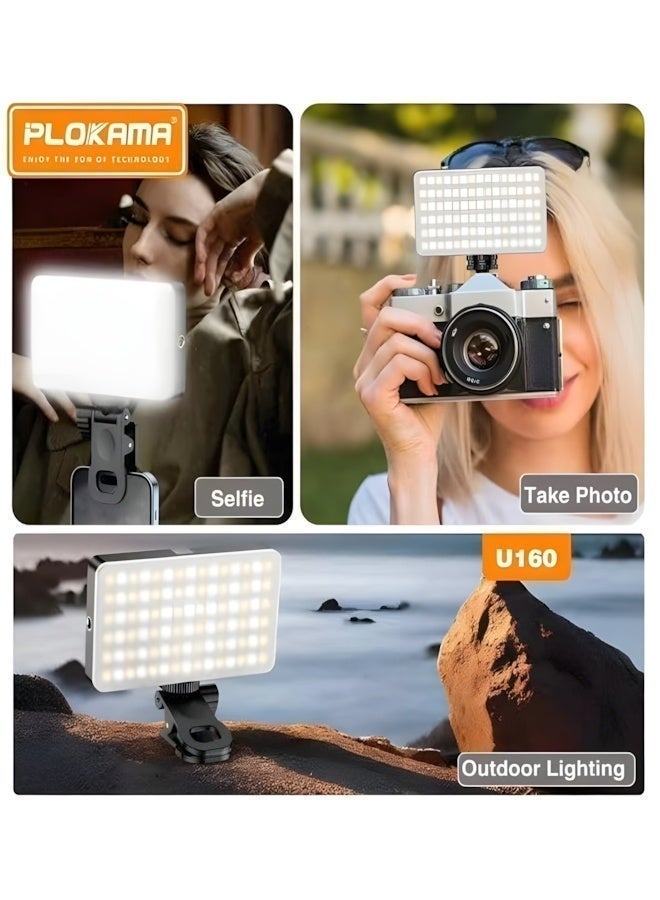 PLOKAMA Professional Clip-On LED Selfie Light – 90 High-Brightness LEDs – 2700K–6500K Adjustable Lighting – 2000mAh Rechargeable Battery – Portable Light for Phone, Camera, Laptop, Live Streaming, TikTok, Makeup & Video Recording - Image 4