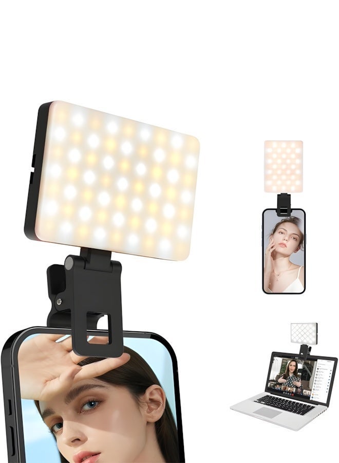 PLOKAMA Professional Clip-On LED Selfie Light – 90 High-Brightness LEDs – 2700K–6500K Adjustable Lighting – 2000mAh Rechargeable Battery – Portable Light for Phone, Camera, Laptop, Live Streaming, TikTok, Makeup & Video Recording - Image 3