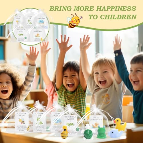 BHHQHH 60Sets Christmas Employee Appreciation Gifts Bulk for Coworkers Thank You Staff Gift Funny Animal Pun Greeting Note Cards Inspirational Resin Office Pocket Gifts - Image 5