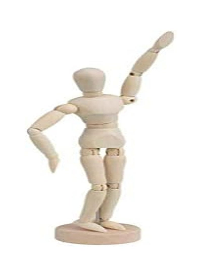 Generic - 11.4 CM Wooden Manikin Movable Limbs Human Mannequin Model - Image 1