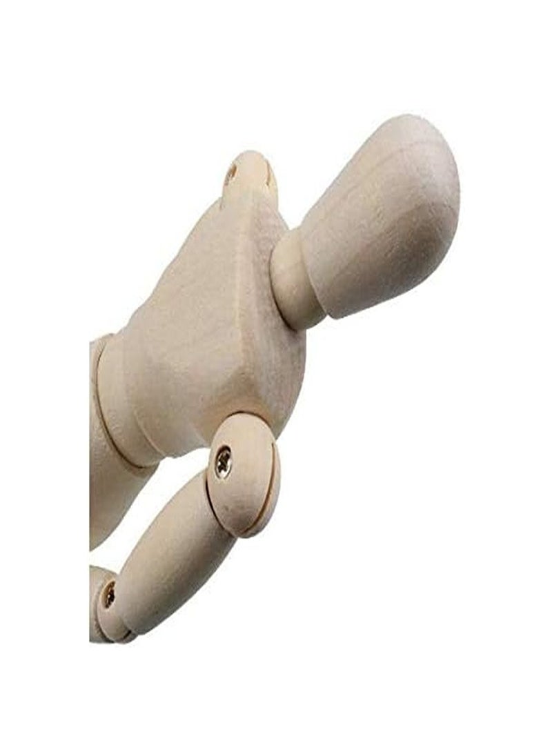 Generic - 11.4 CM Wooden Manikin Movable Limbs Human Mannequin Model - Image 1