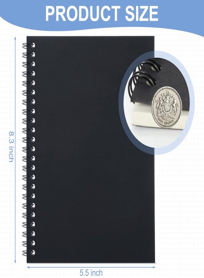 Epakh 18 Packs Spiral Notebook Journals A5 Notebook 50 Sheets Thick Paper and Kraft Hardcover Ruled for Office Supplies, 5.5 x 8.3 Inch, Black, Grey, Dark Blue - Image 2