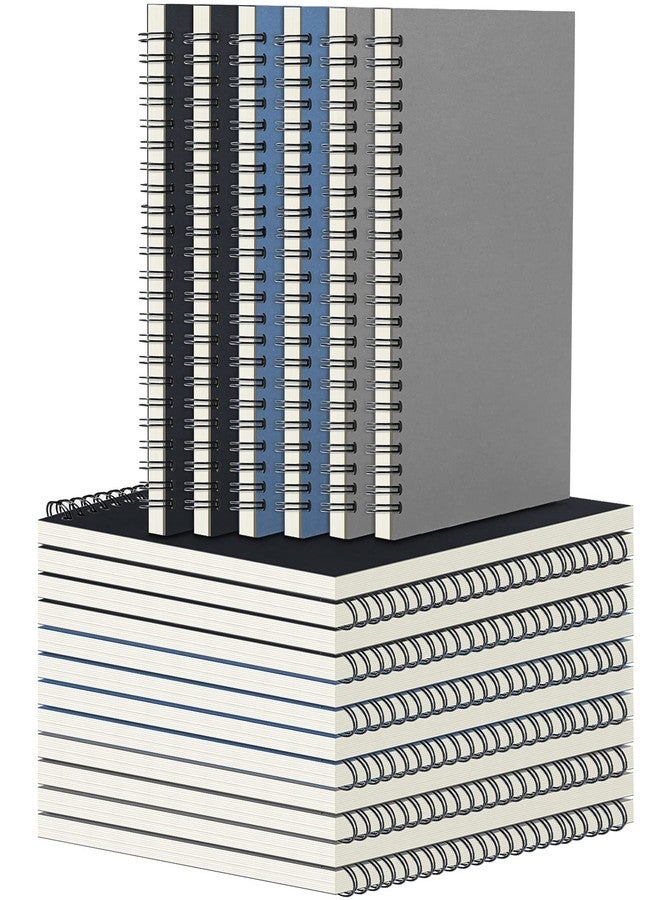 Epakh 18 Packs Spiral Notebook Journals A5 Notebook 50 Sheets Thick Paper and Kraft Hardcover Ruled for Office Supplies, 5.5 x 8.3 Inch, Black, Grey, Dark Blue - Image 1