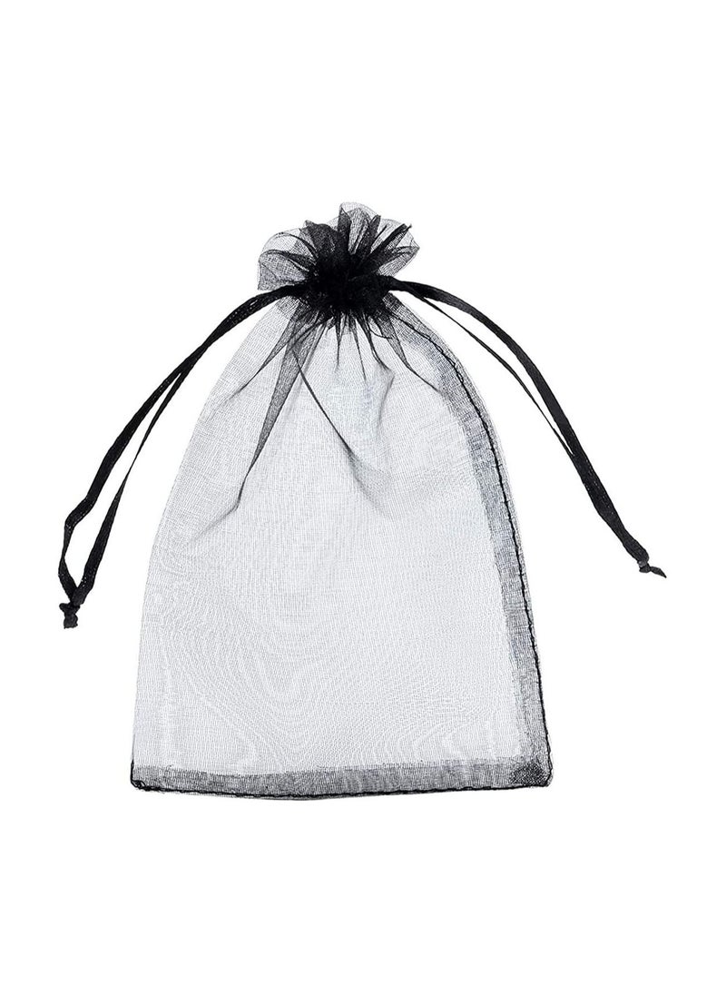 Y&D Organza Bags, Bags with Drawstrings, 9X12 cm Jewelry Candy Pouches Makeup Eid Bridal Shower Wedding Favor 100Pcs  - Image 1
