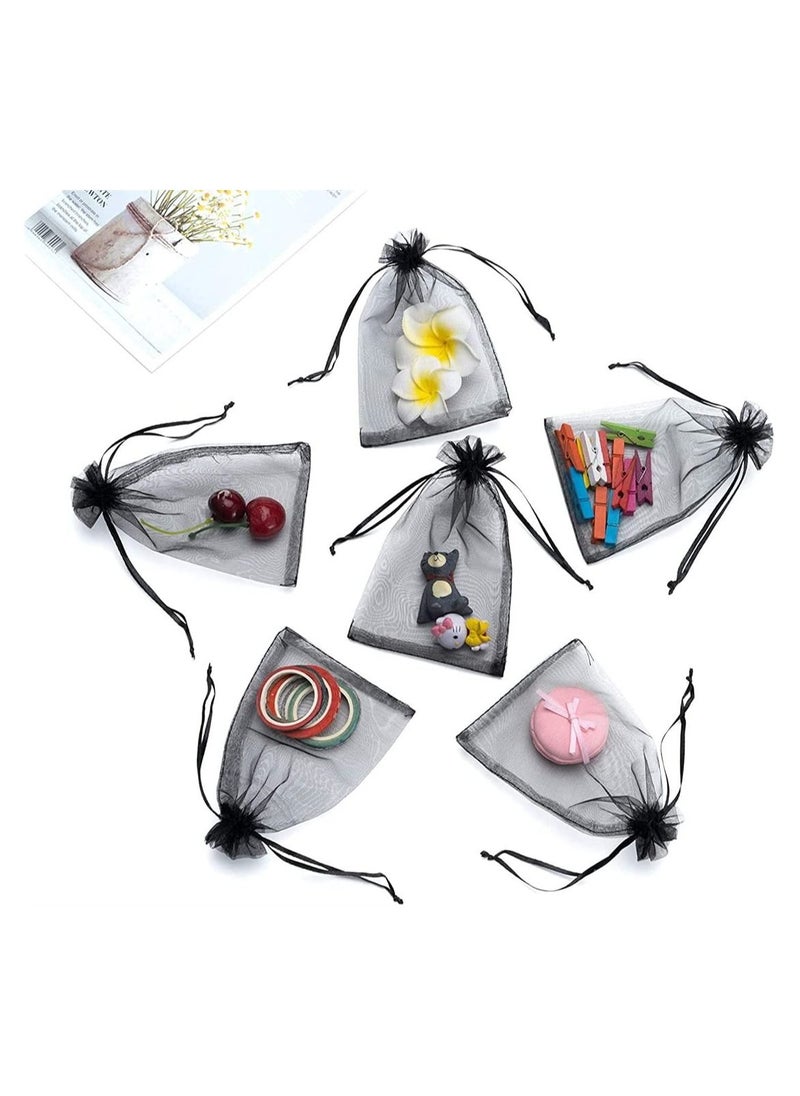 Y&D Organza Bags, Bags with Drawstrings, 9X12 cm Jewelry Candy Pouches Makeup Eid Bridal Shower Wedding Favor 100Pcs  - Image 4