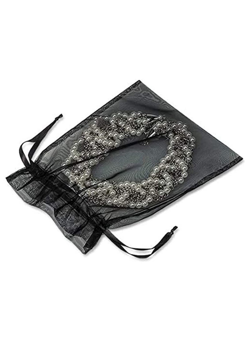 Y&D Organza Bags, Bags with Drawstrings, 9X12 cm Jewelry Candy Pouches Makeup Eid Bridal Shower Wedding Favor 100Pcs  - Image 5