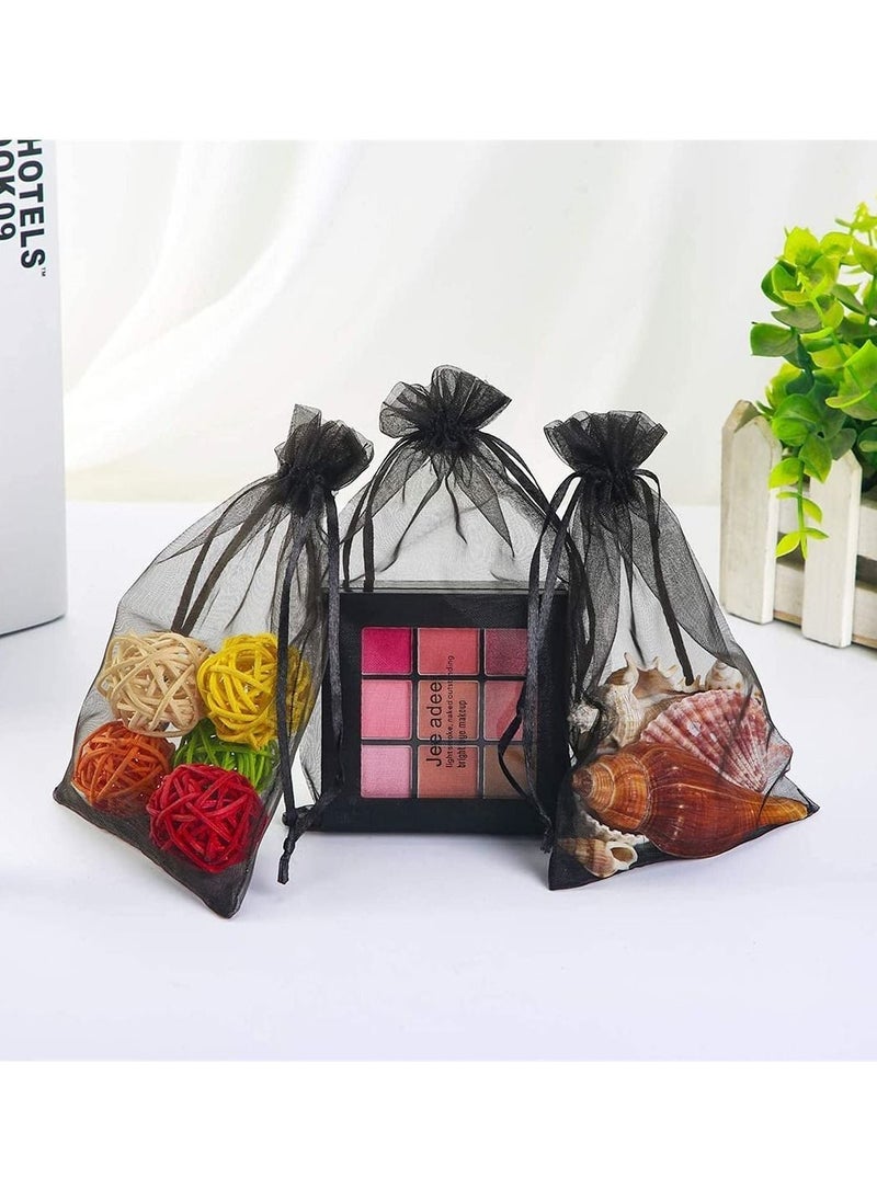 Y&D Organza Bags, Bags with Drawstrings, 9X12 cm Jewelry Candy Pouches Makeup Eid Bridal Shower Wedding Favor 100Pcs  - Image 2