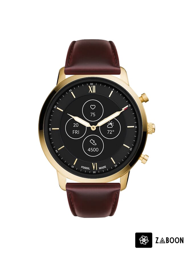 Zaboon سوار ساعة ذكية هجين من فوسيل HR مصنوع من جلد الزيت الشمعي الأصلي - Image 2