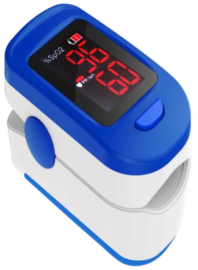 AccuSure جهاز قياس تشبع الأكسجين في الدم عن طريق طرف الإصبع من AccuSure مزود بشاشة LED وخاصية الإيقاف التلقائي (أزرق وأبيض) - Image 1