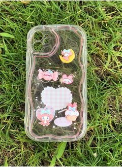 Generic Silicone back cover with cartoon design compatible with iPhone 11 clear  - Image 1