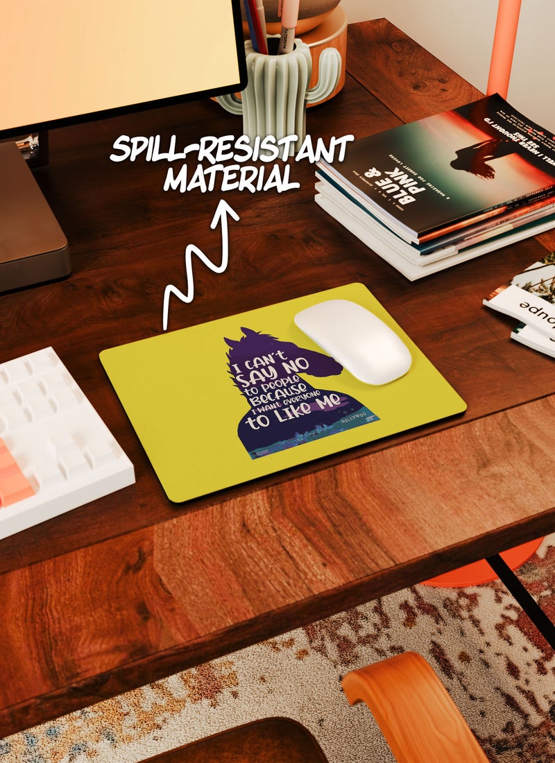 LOUD UNIVERSE Rectangular Desk Mouse Pad Bojack Horseman I Can't Say No Quote Non-Slip Rubber Base Mouse Pad - Image 5