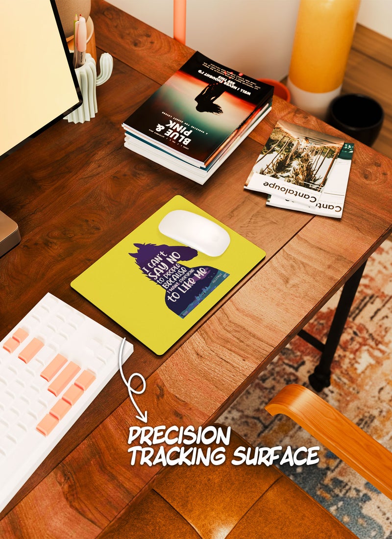 LOUD UNIVERSE Rectangular Desk Mouse Pad Bojack Horseman I Can't Say No Quote Non-Slip Rubber Base Mouse Pad - Image 4