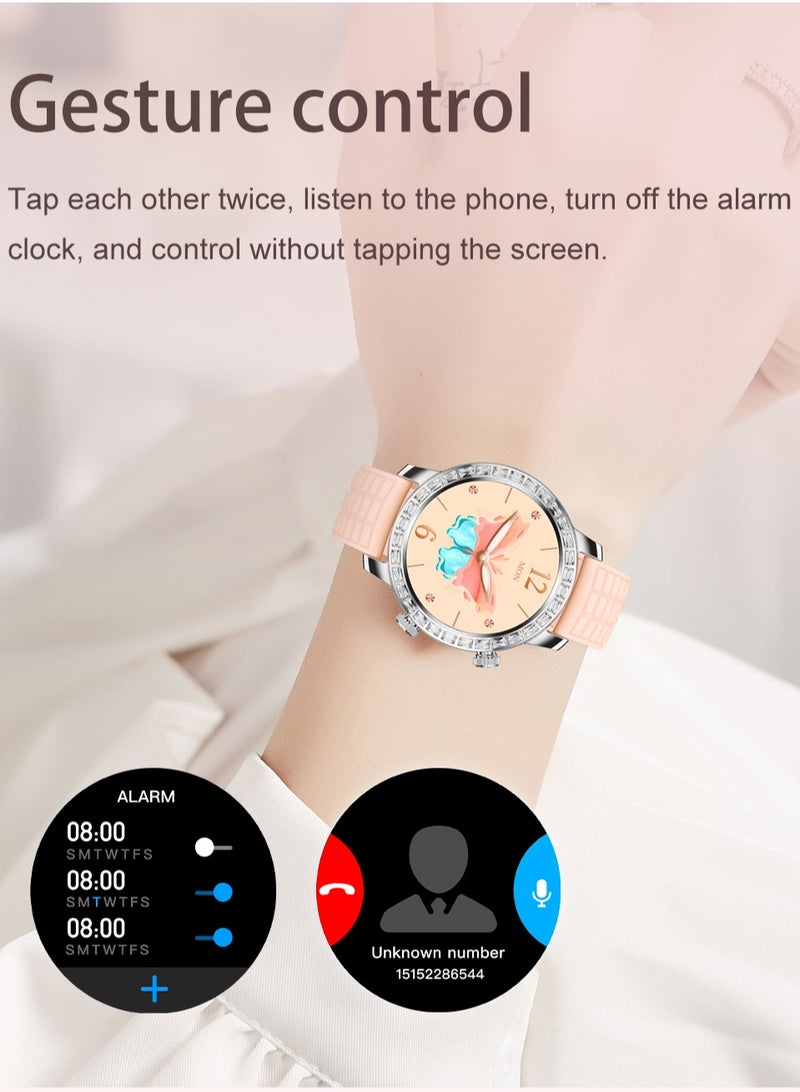 AROAQ Z95 Smart Watch, Waterproof HD AMOLED Mini Smart Watch With Two Straps, Gesture Answering Health Monitoring Full Touch Fitness Tracker Watch With Multiple Sports Modes, (Blue) - Image 2