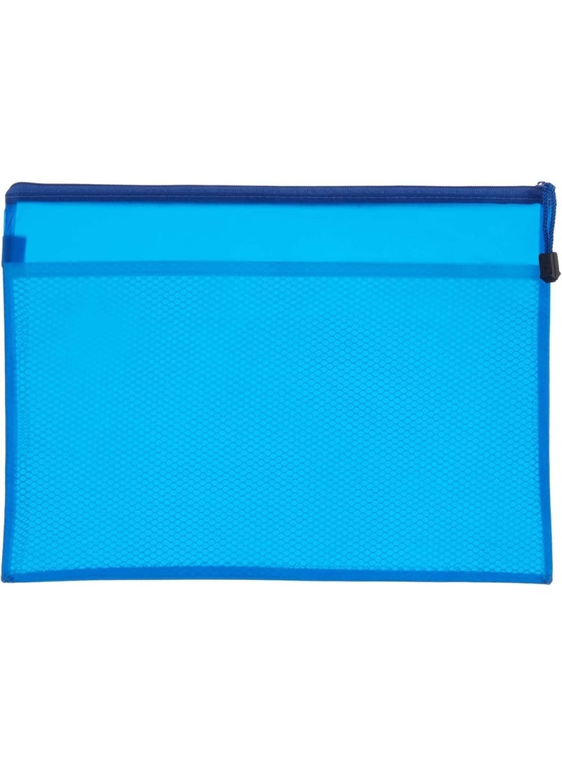 6 Pcs  Plastic Wallets -b4- Folder File Zip Bags Zipped Wallets - Extra Thick Mesh Document - Image 3