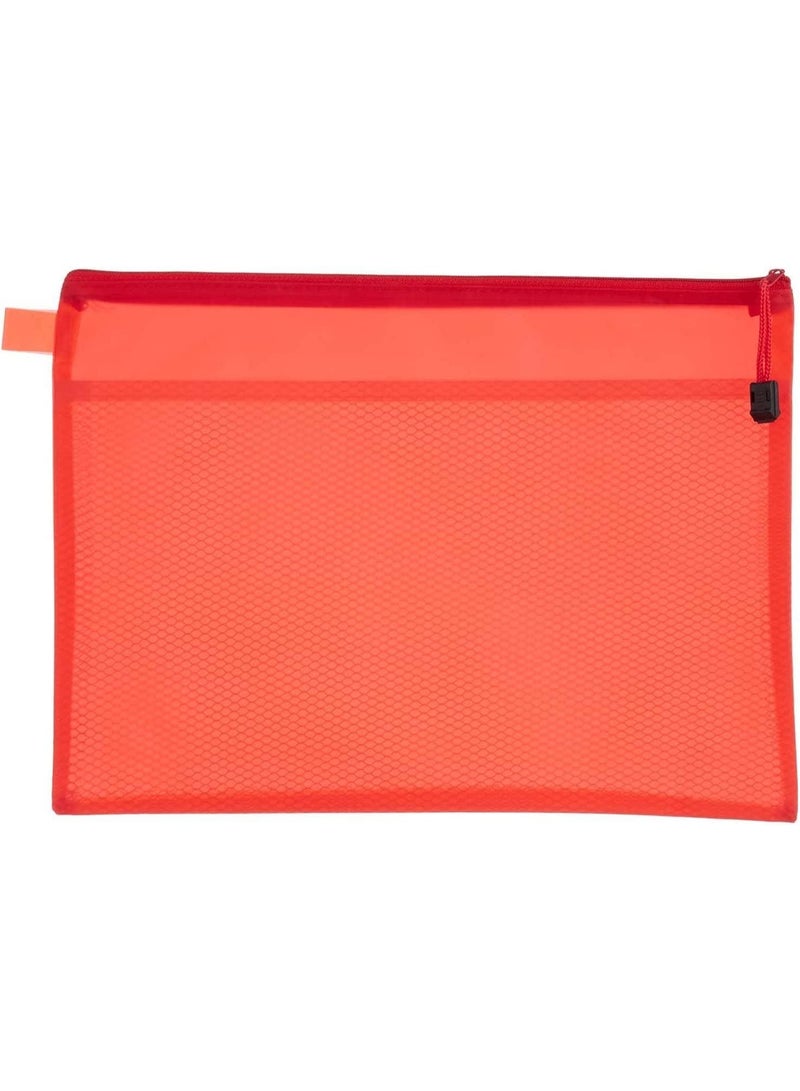 6 Pcs  Plastic Wallets -b4- Folder File Zip Bags Zipped Wallets - Extra Thick Mesh Document - Image 4