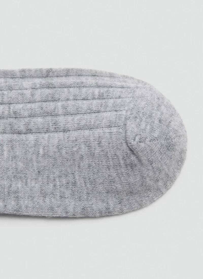 مانجو جوارب صوف مضلعة