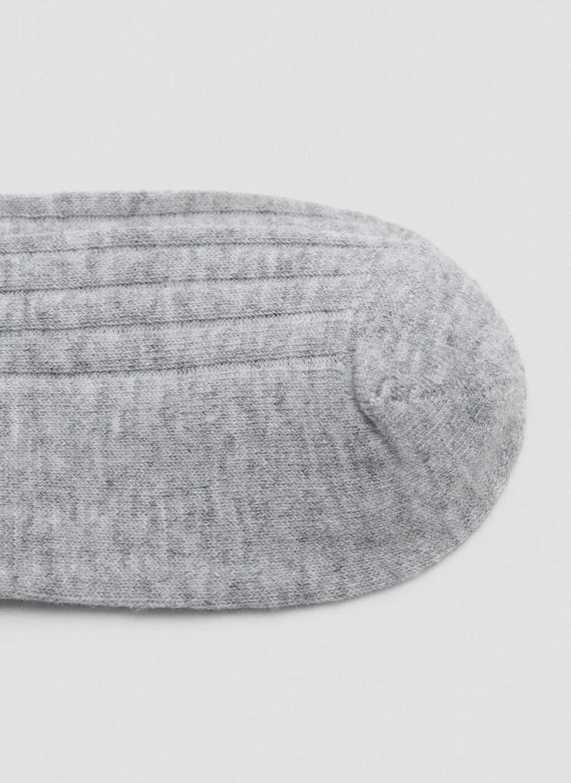 MANGO Ribbed wool blend socks - Image 4