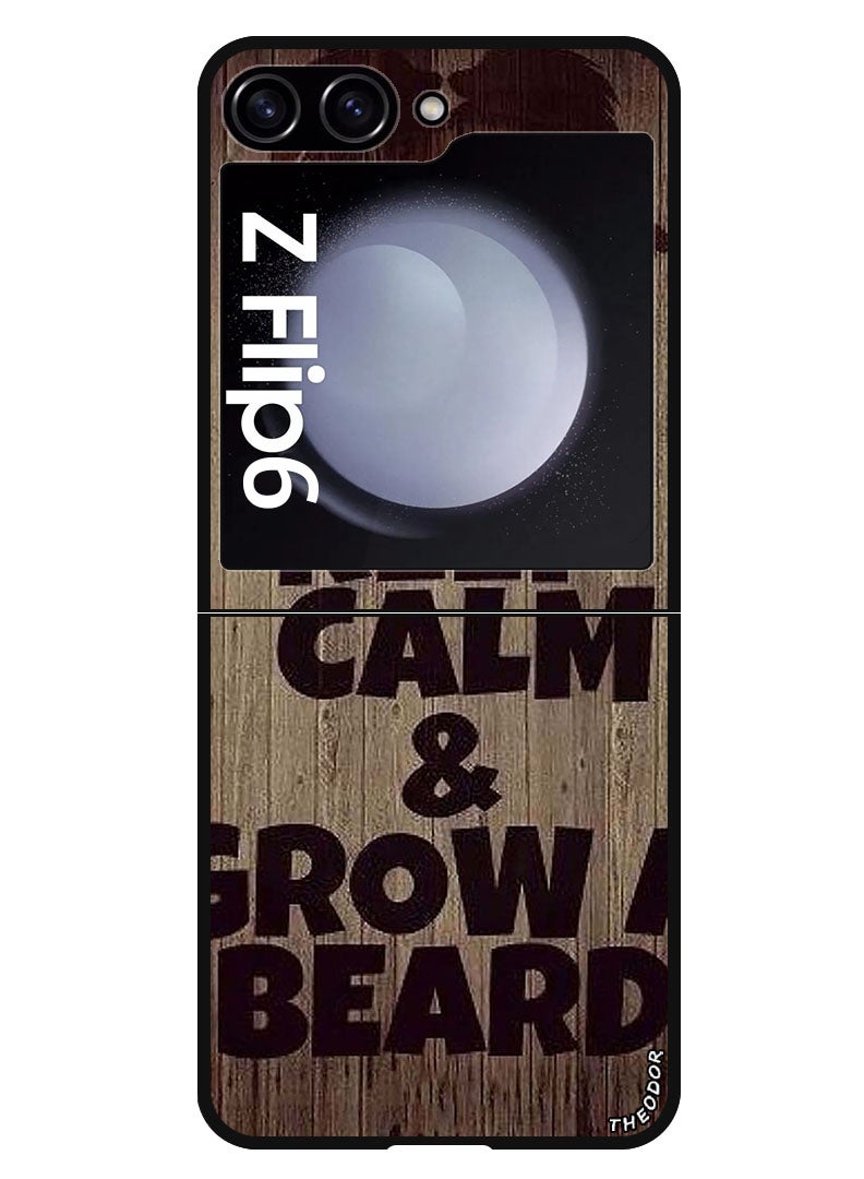 Theodor Protective Case Anti Scratch Shock Proof Bumper Cover For Samsung Galaxy Z Flip 6 Keep Clam & Glow Bread - Image 1