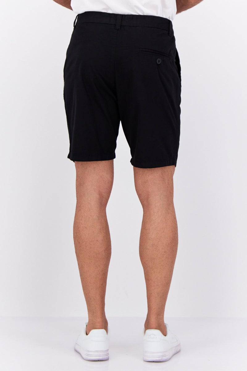 French Connection Men Solid Chino Shorts, Black - Image 3
