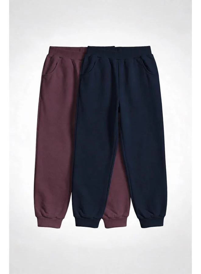 Perendi Unisex Kids Basic Jogger Sweatpants 2-Piece Set.