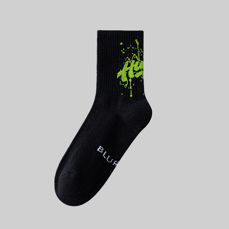 Adult Unisex Combed Cotton Mid-Calf Sports Socks, Large Sizes - Image 2
