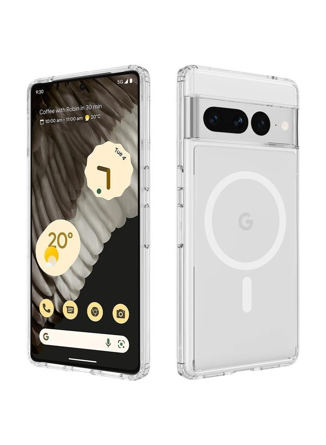 Zaboon Case For Google Pixel 7 Pro MagSafe Clear Acrylic PC Hybrid TPU Phone Case - Image 1