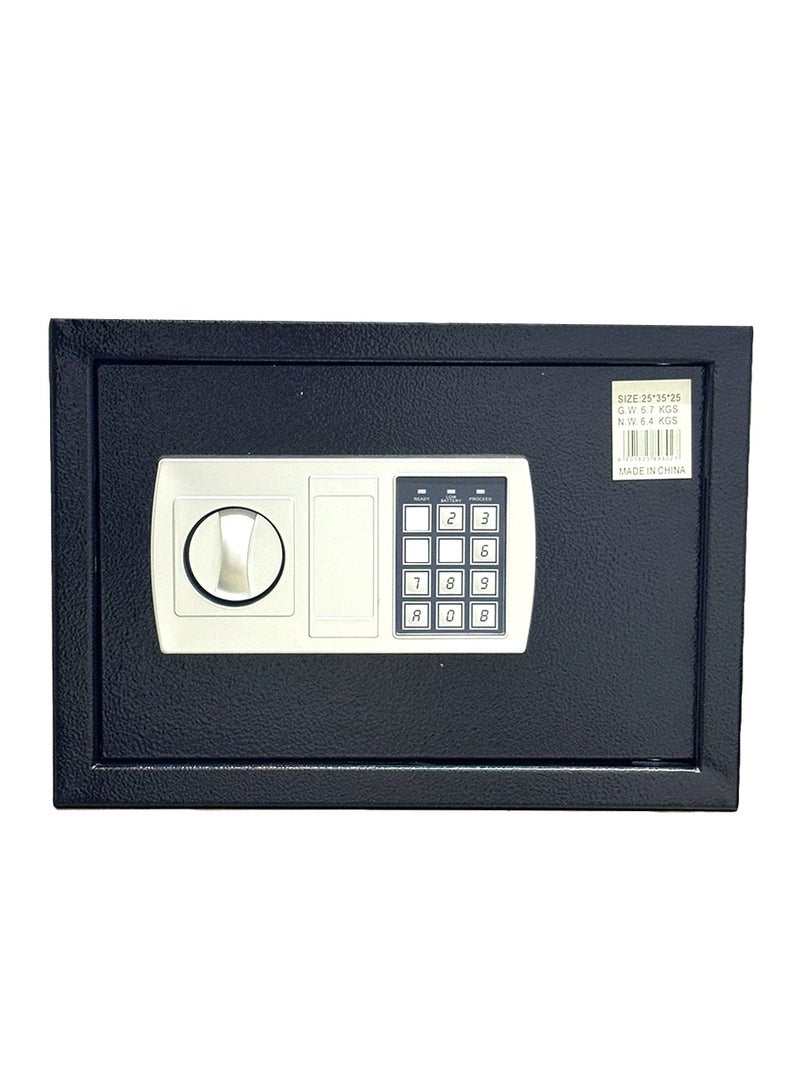 Luxury Fire-Resistant Digital Security Safe With Electronic Number Pad And Lock And Physical  Key  25*35*25  CM - Image 3