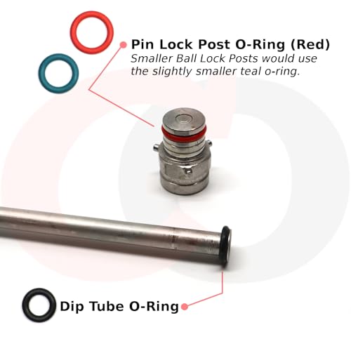 Captain O-Ring (5 Sets, 36 Piece) Color Coded Gasket Set for Cornelius Home Brew Keg [w/o-Ring Pick] - Universal Kit with Orings for Ball Lock and Pin Lock Style Kegs by Captain O-Ring - Image 4