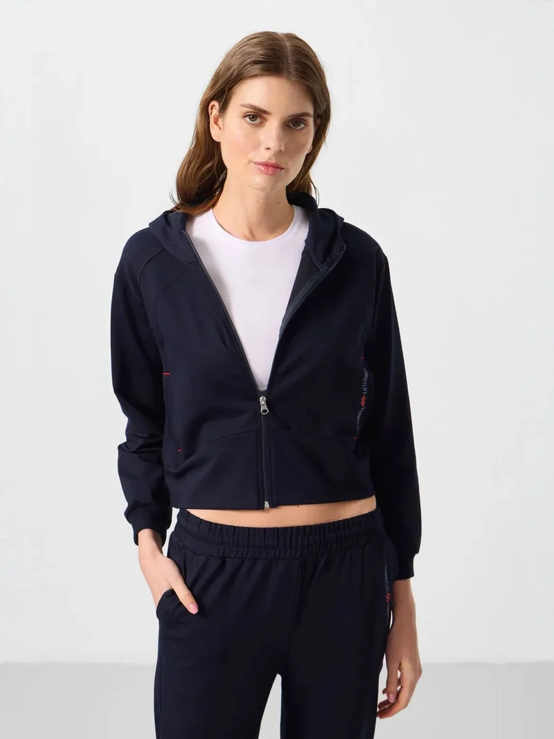 تومي لايف TOMMY Oversized Hooded Zip Sweatshirt And Pants Set