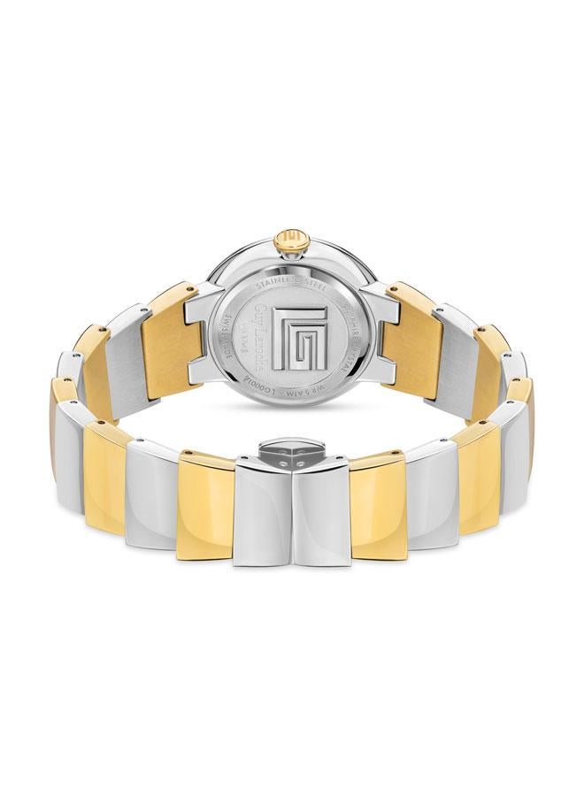 غاي لاروش ساعة يد نسائية بعقارب مينا بيضاء وسوار معدني فضي ذهبي  مم - Image 3