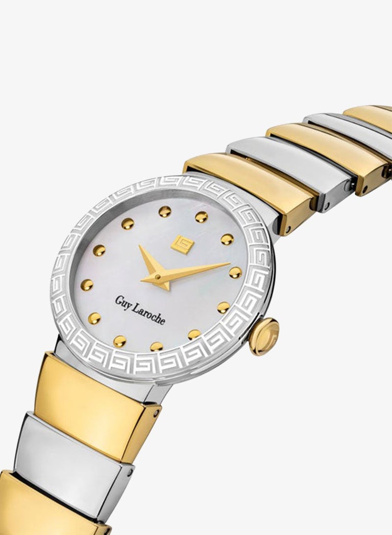 Guy Laroche Anna White Dial Stainless Steel Bracelet Analog Watch for Women, 28mm - Image 2
