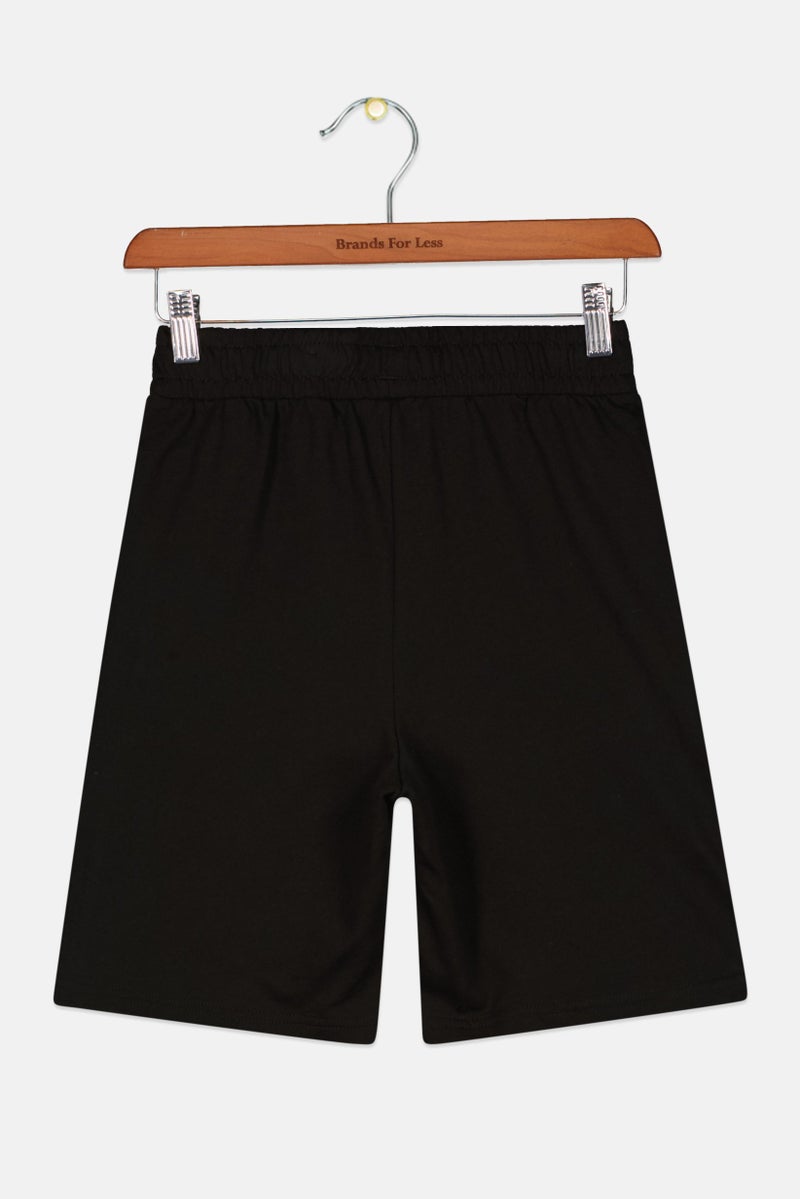 PUMA شورتات رياضية للأطفال الأولاد مناسبة للخارج، مجموعة سوداء - Image 2