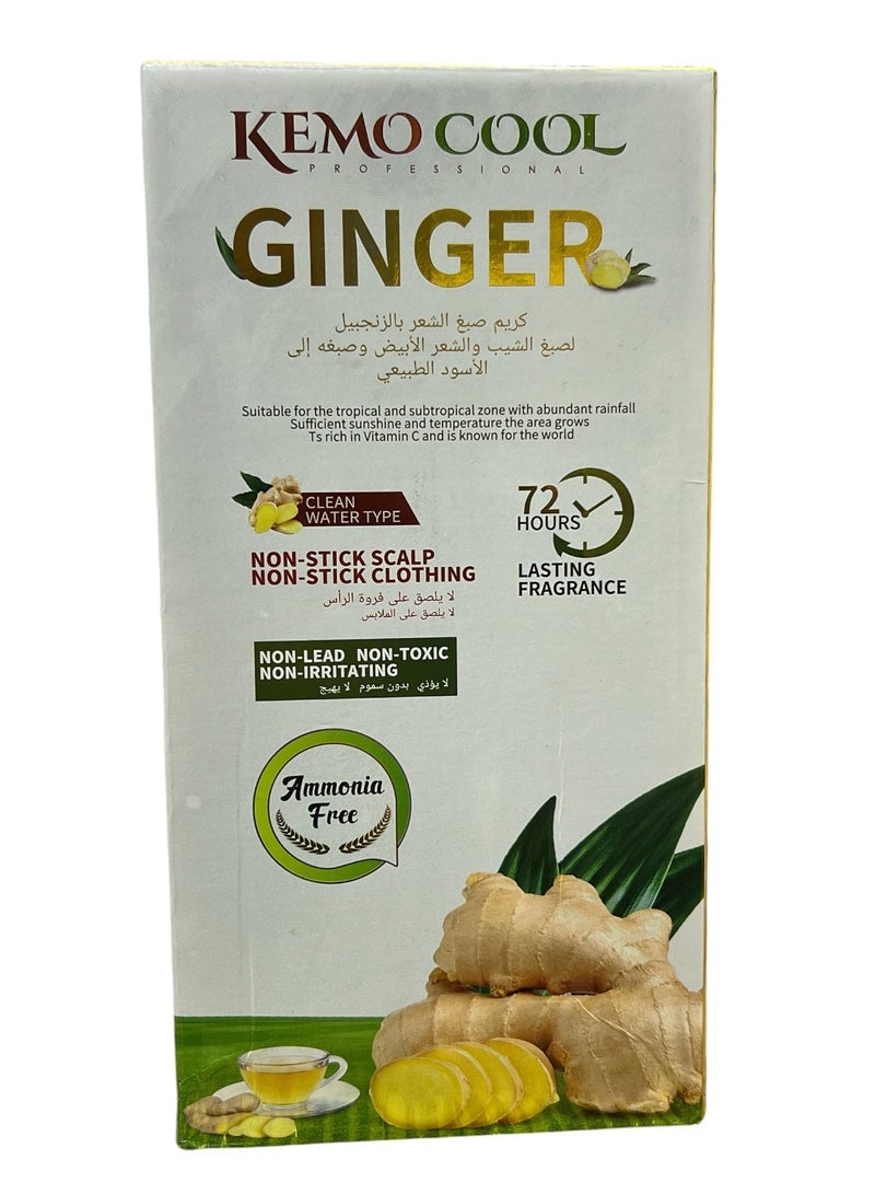Kemo Cool Ammonia-Free Natural Organic Ginger Extract Black Hair Color Cream 1000ml - Image 1