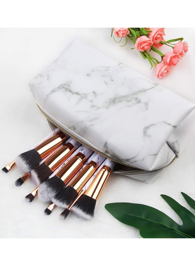 Excefore 2 Pack Marble Pencil Case Big Capacity Pencil Bag Portable Office Stationery Makeup Bag School Supplies Suitable for Middle High School - Image 4