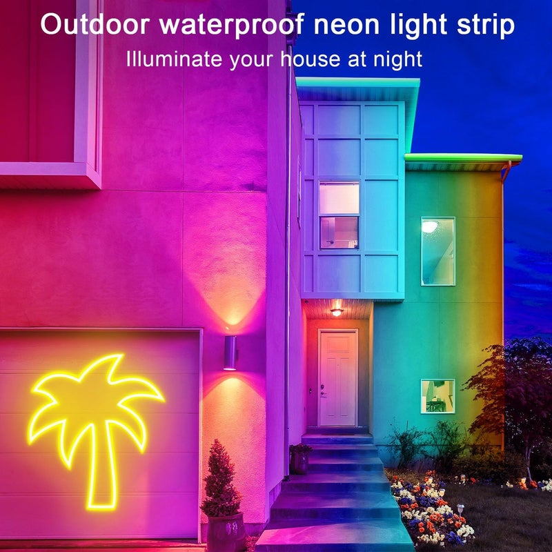 segrass 16.4FT DC24V RGB LED Neon Rope Lights with Remote/APP Control, Waterproof, Flexible, Multicolor, Modern Style for Bedroom, Room, Outdoors, Christmas Decor - Image 5