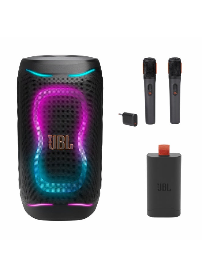 JBL PartyBox 130 Portable Party Speaker with JBL Battery 200 & JBL PartyBox Wireless Microphone | 200W Bluetooth Karaoke Speaker with Lightshow – Black JBLPB130BLKUK+JBLBATTERY200+JBLPBWIRELESSMIC black