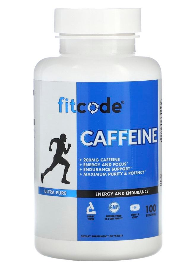 fitcode Caffeine 200 mg 100 Tablets 