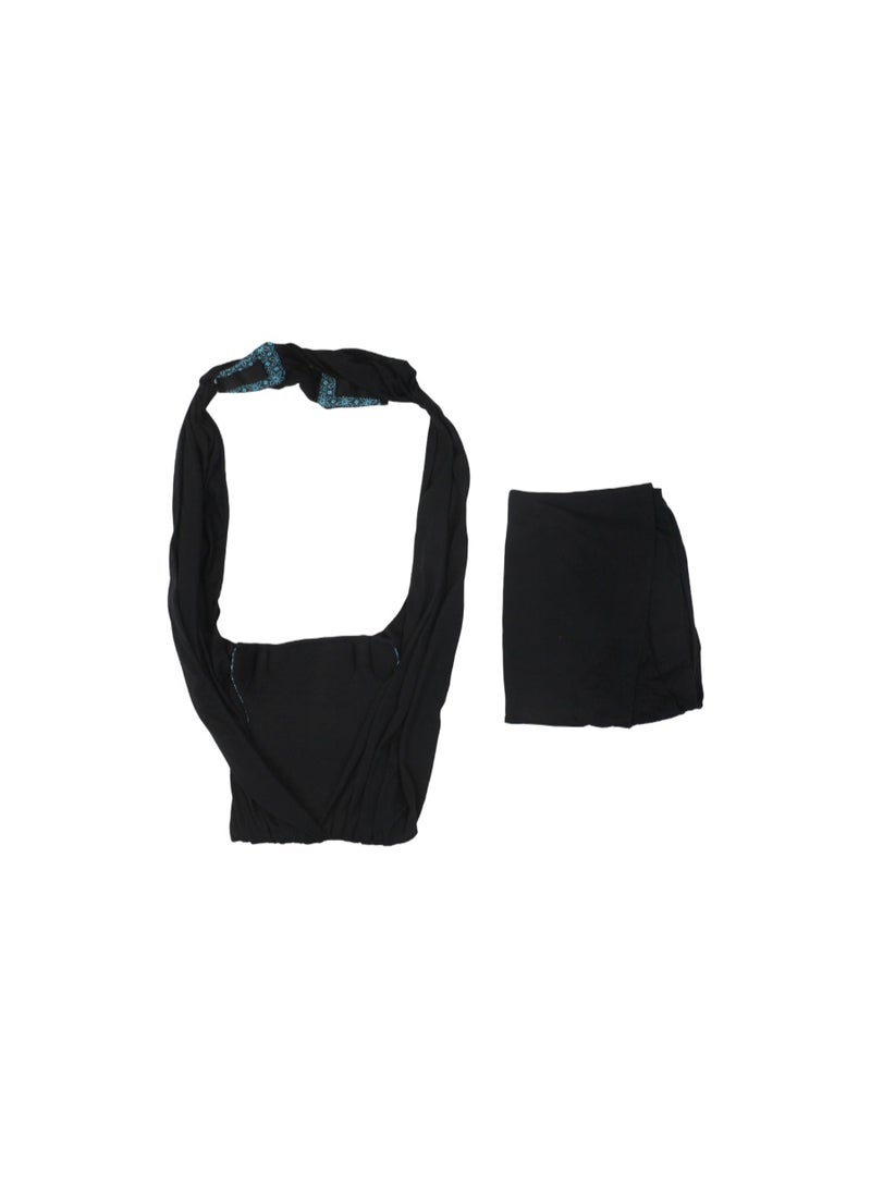 Petit Bebe Baby Vea Sling Carrier – Black & Blue - Image 2