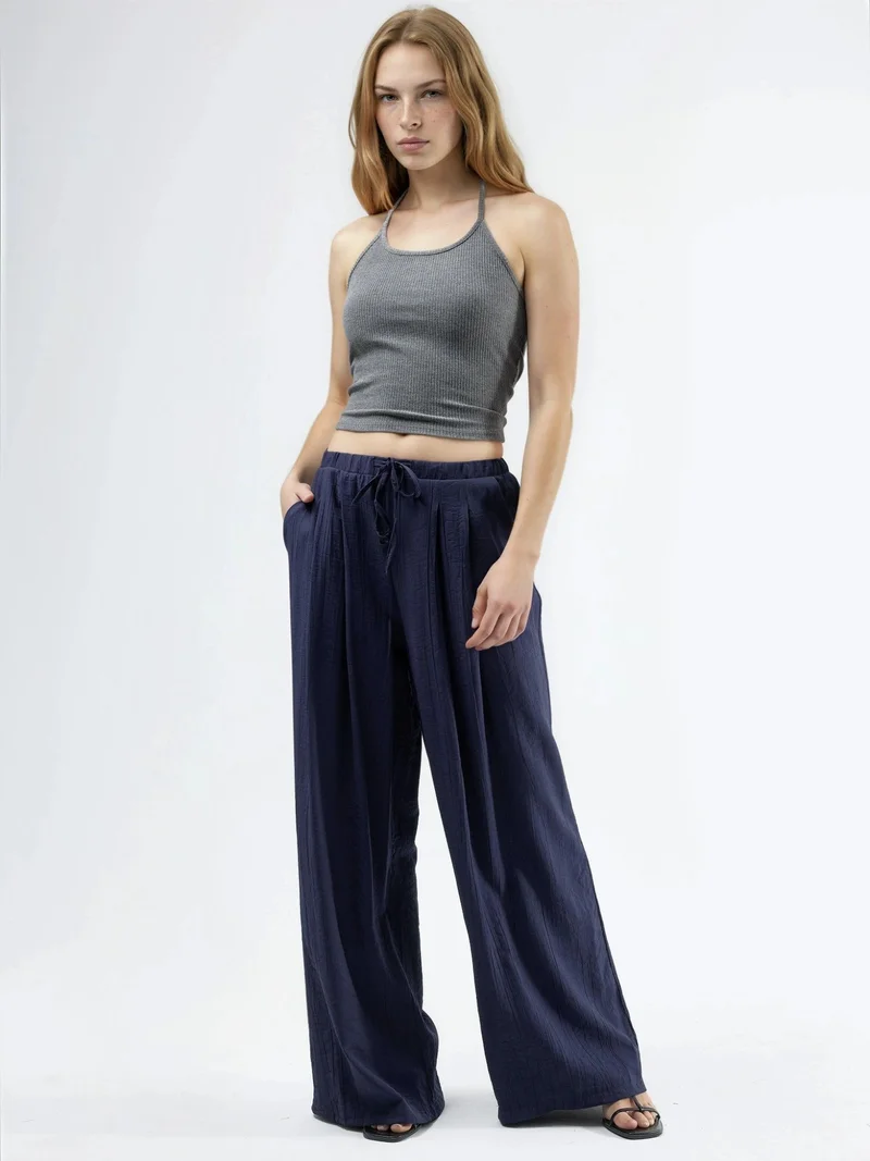 بوسيم BUSEM Wide Leg Drawstring Pants
