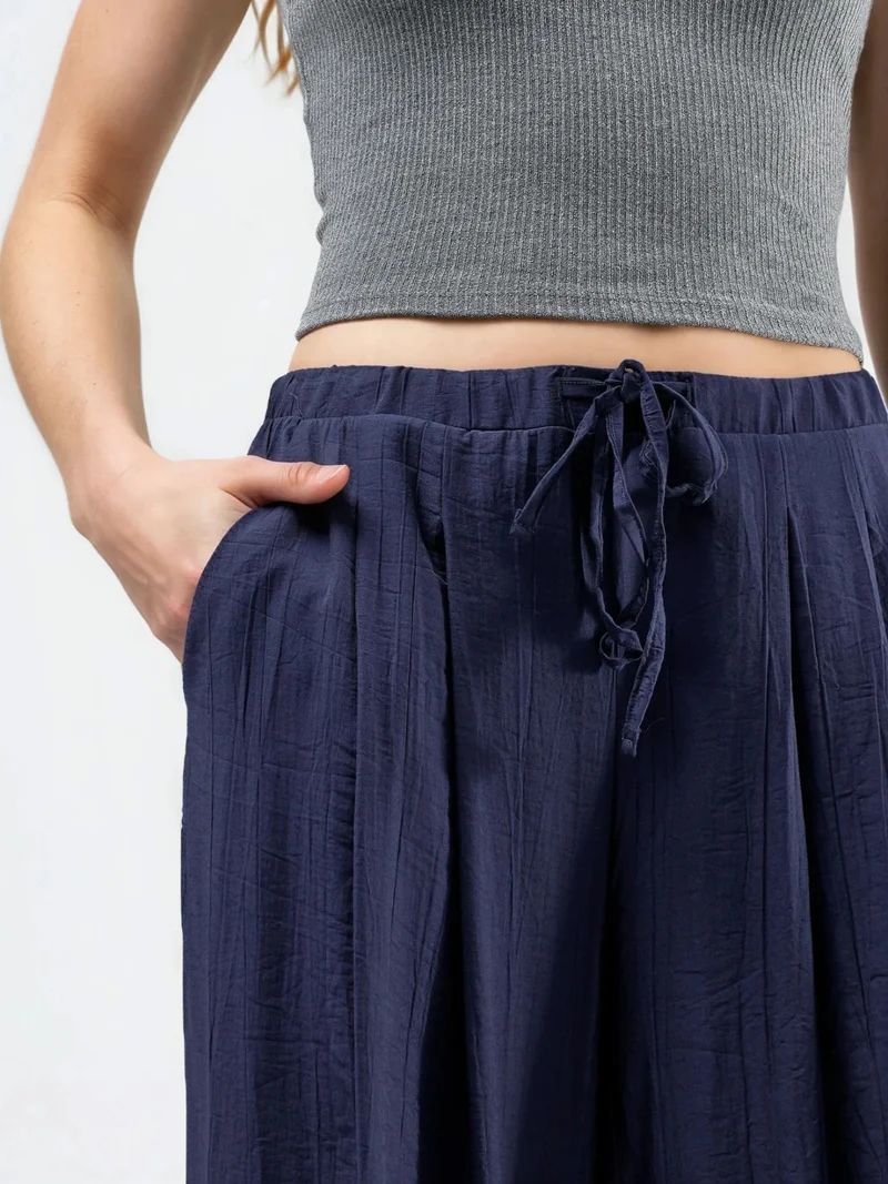 بوسيم BUSEM Wide Leg Drawstring Pants