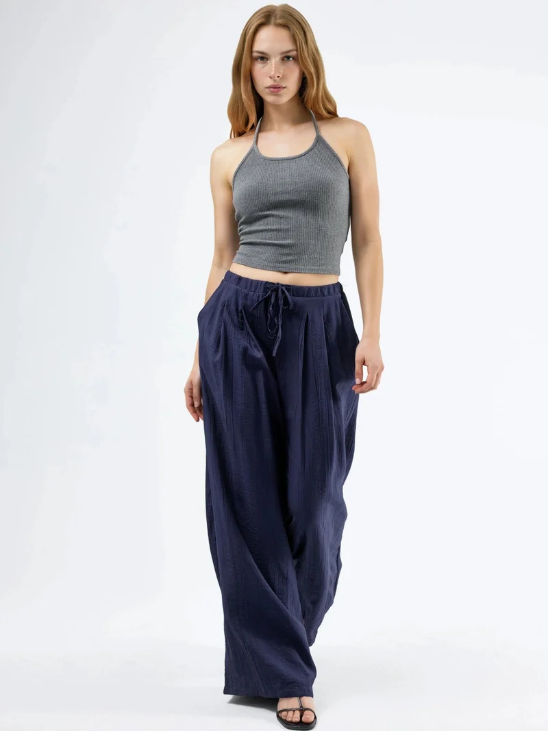 بوسيم BUSEM Wide Leg Drawstring Pants