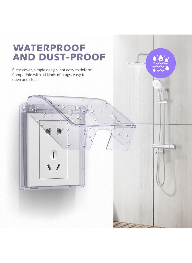 Waterproof Socket Cover Splashproof and Dustproof Switch Cover Protector Adhesive Wall Electric Plug Protection Box  - Image 3