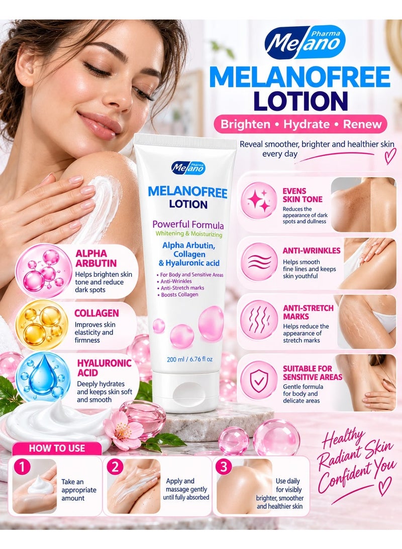 Melano Pharma Melanofree lotion for Whitening And Moisturizing  200ml - Image 3