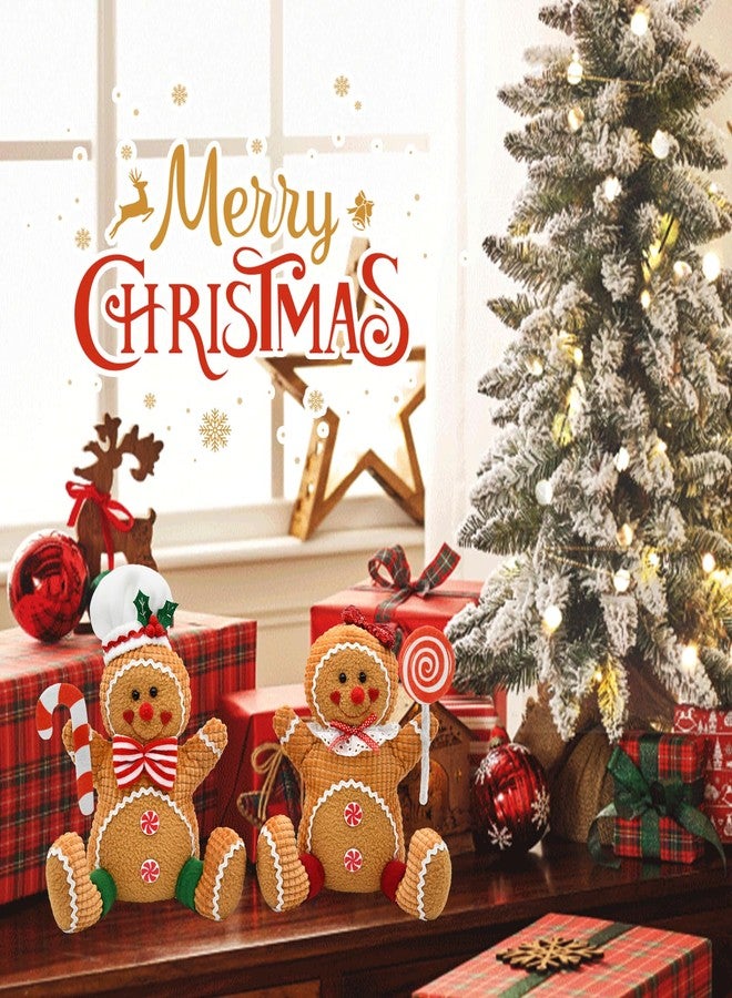CRCZK Gingerbread Christmas Decorations Indoor, Candy Cane Christmas Decorations, Gingerbread Plush Centerpieces Tabletop Decor, Candyland Party Decorations Xmas Gift - Image 4
