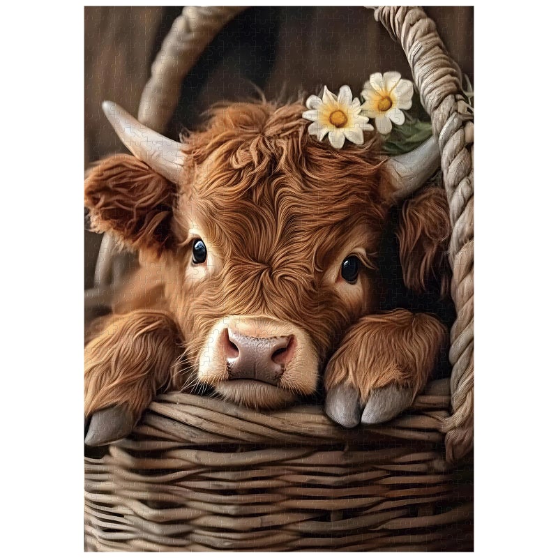Artinhand Great Jigsaw Puzzles for Adults 1000 Pieces Highland Cow Wooden Challenging Puzzles Gift for Friends Family Home Decoration Puzzle - Image 3