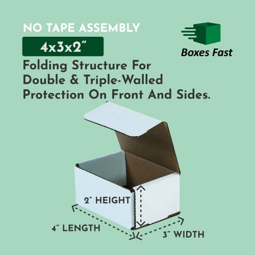 Boxes Fast Small Business Packaging, Shipping Box 4 x 3 x 2, 50 Bulk | Cardboard, Gift, Storage, Large, Double Wall Corrugated Boxes, 4x3x2 432 - Image 2