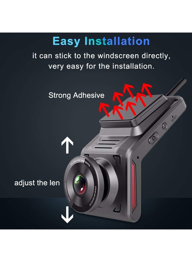 WINCA K18 Hidden 4G WiFi Car Dash Cam DVR with 2.0 LCD Screen GPS Camera Recorder 1080P Dual Lens Front and Rear WDR with GPS Log Track Playback Night Vision 24Hrs Remote Monitor - Image 2