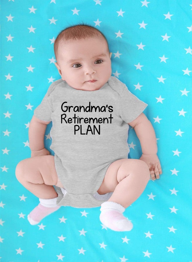 CBTwear Grandma’s Retirement Plan - Baby Clothes - Funny Newborn Bodysuit Outfits for Boys and Girls (12 Months, Heather Grey) - Image 4
